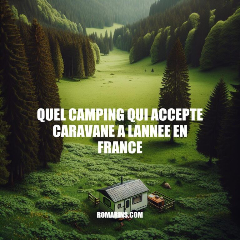 Camping à l'année en France: Trouver le lieu parfait pour votre caravane