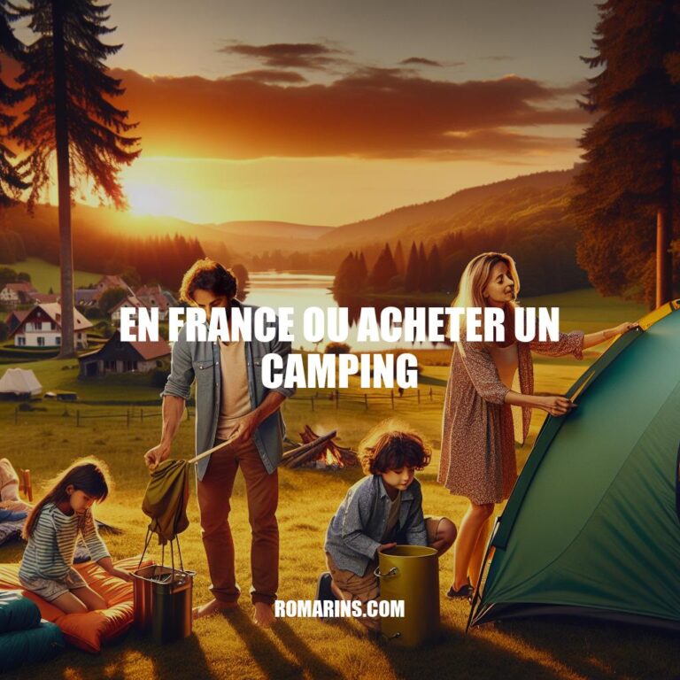 Camping en France : Guide d'achat