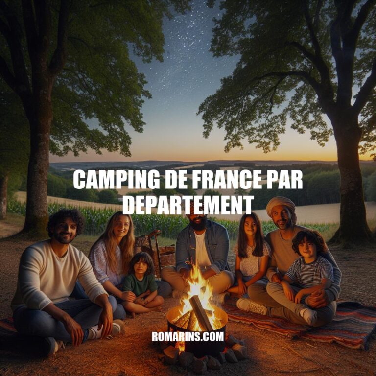 Camping en France : Guide par Département