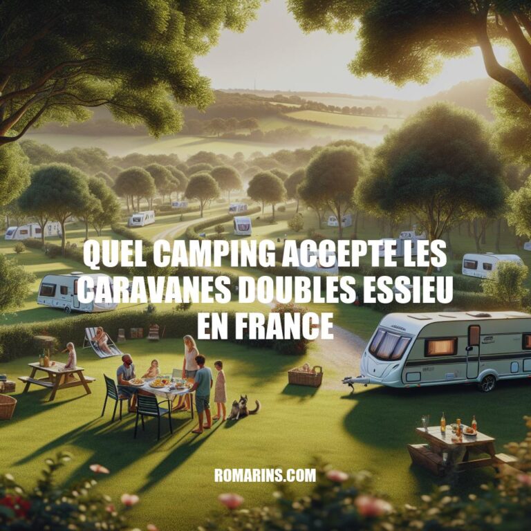 Campings Acceptant les Caravanes à Double Essieu en France