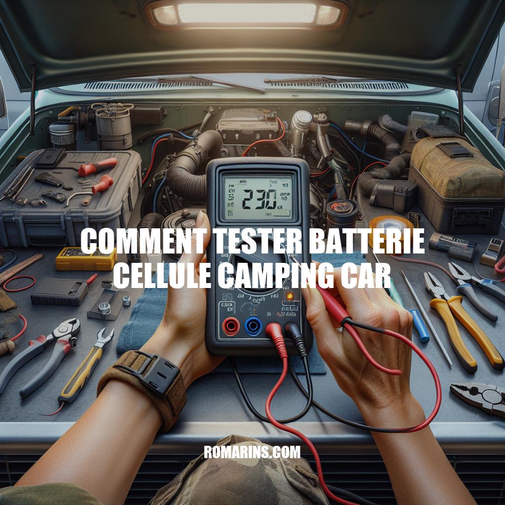 Comment tester la batterie d'un camping-car