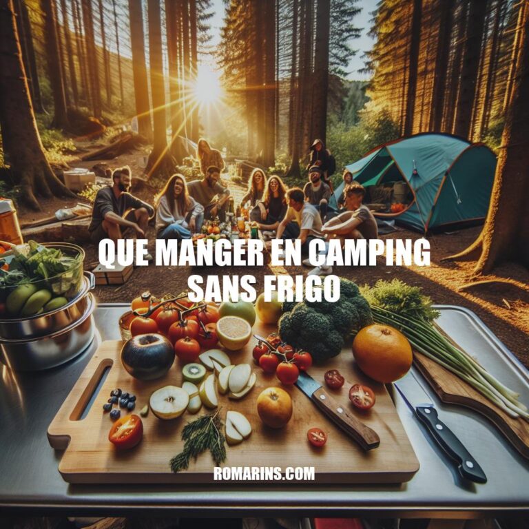 Conseils pour manger en camping sans frigo