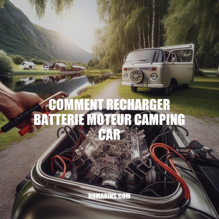 Guide complet pour recharger la batterie du moteur d'un camping-car