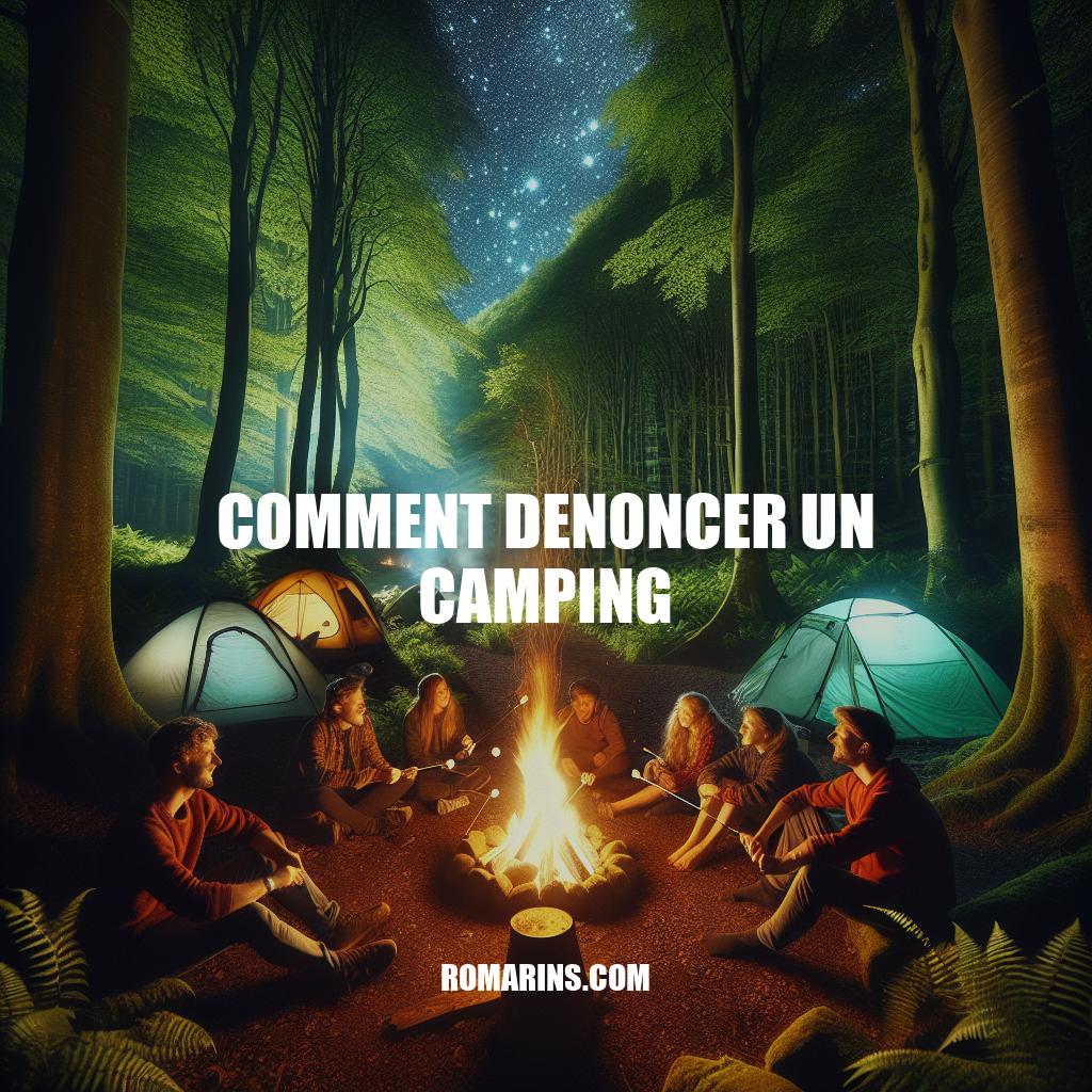 Guide complet pour signaler un camping