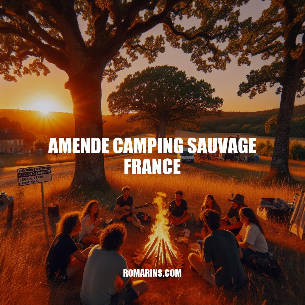 Guide complet sur l'amende camping sauvage en France