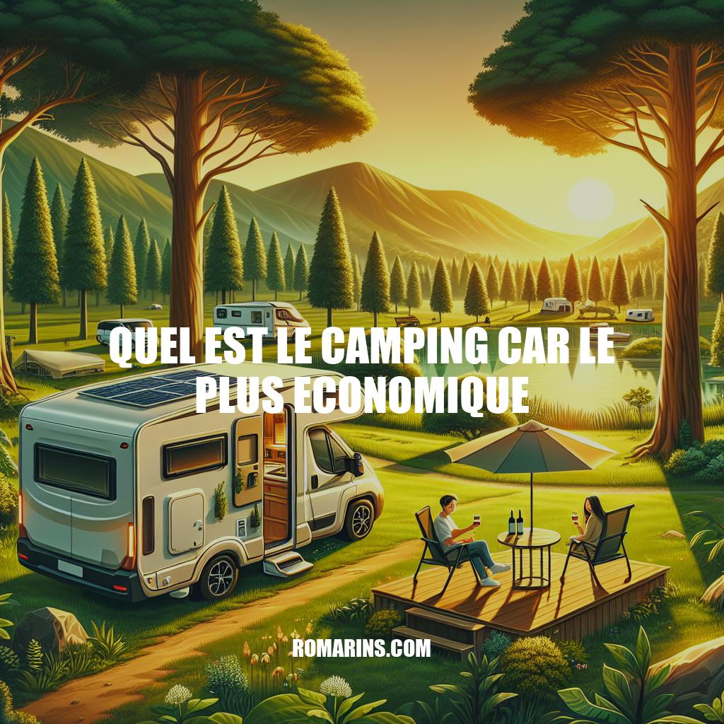 Guide des motorhomes économiques