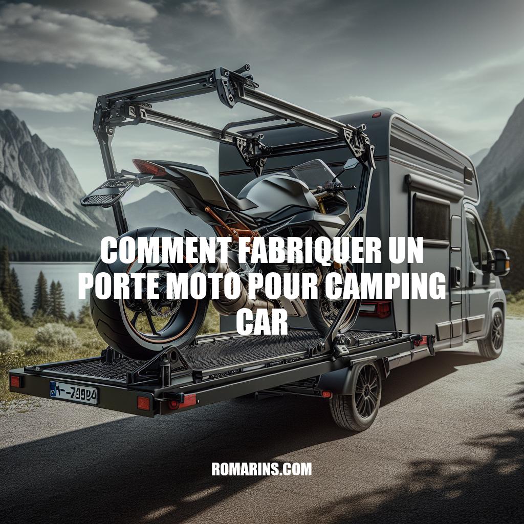 Guide du Porte Moto pour Camping-car : Comment Fabriquer et Choisir le Meilleur