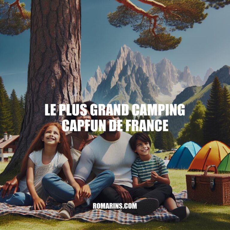 Le Plus Grand Camping CapFun en France: Découvrez un Paradis de Vacances