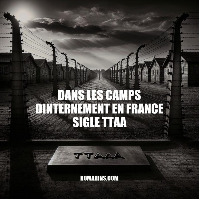 Les Camps d'Internement en France sous le Sigle TTAA : Histoire et Héritage
