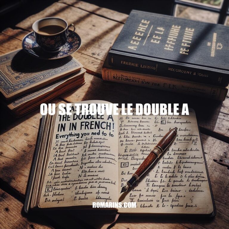 Maîtriser le double a en français : tout ce que vous devez savoir