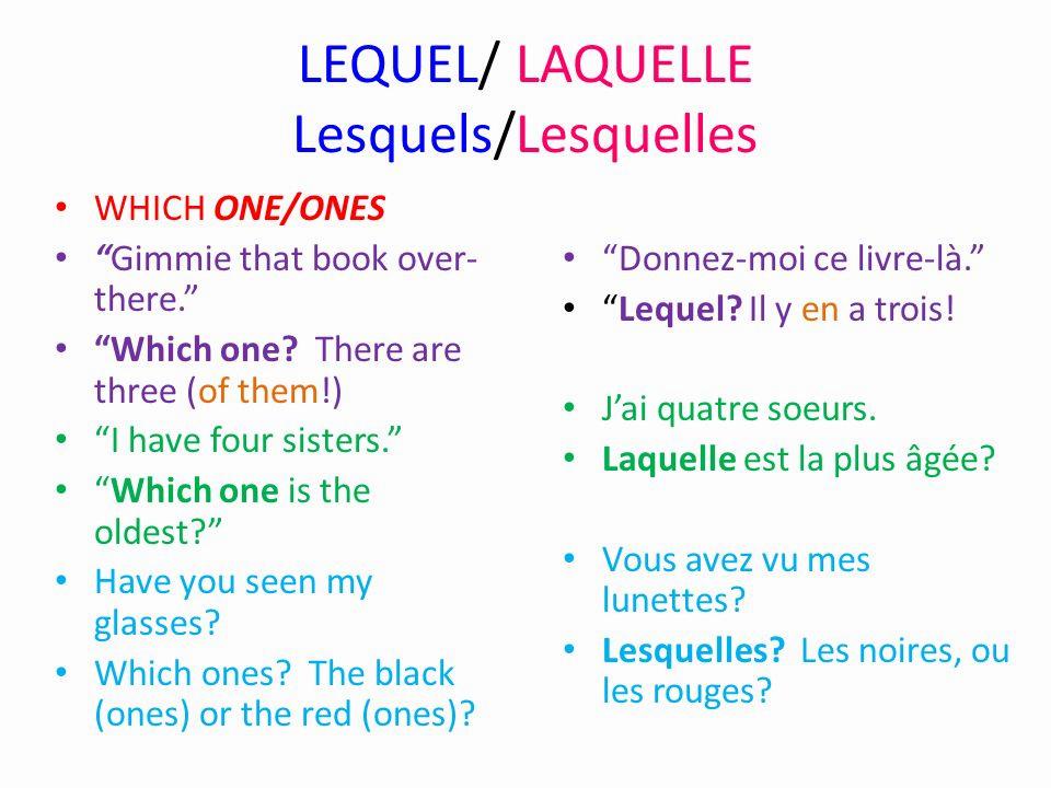 Lequel ou Laquelle : Comment les utiliser en français