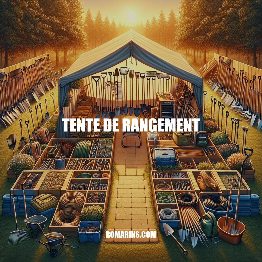 Guide complet sur les tentes de rangement pour l'organisation extérieure