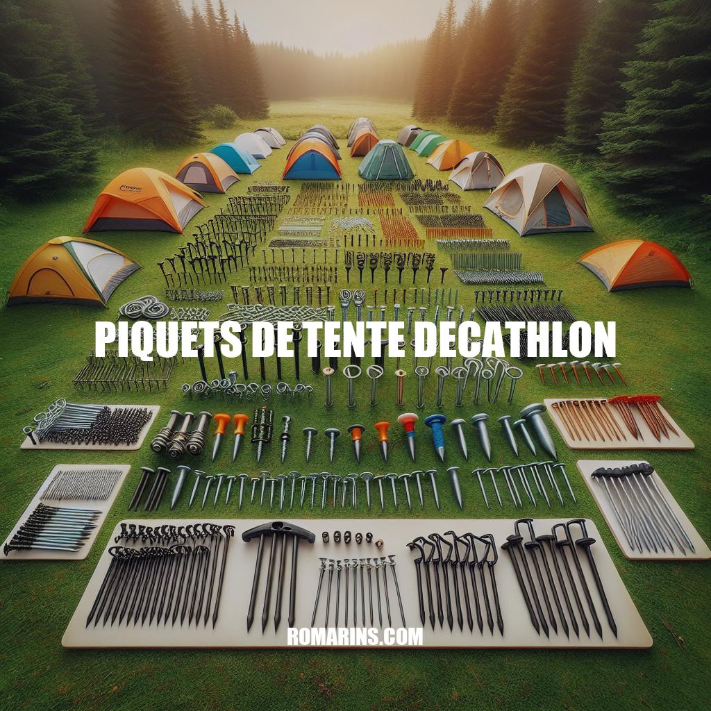Guide des piquets de tente Decathlon: Choix, Utilisation, et Conseils