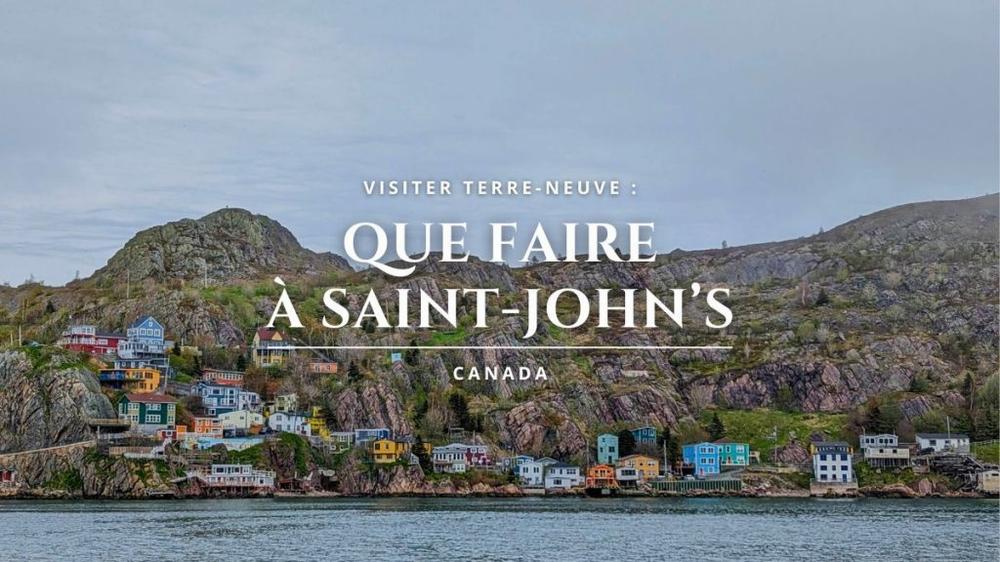 Une vue de la ville de Saint-Jean de Terre-Neuve, au Canada, avec ses maisons colorées et son port.