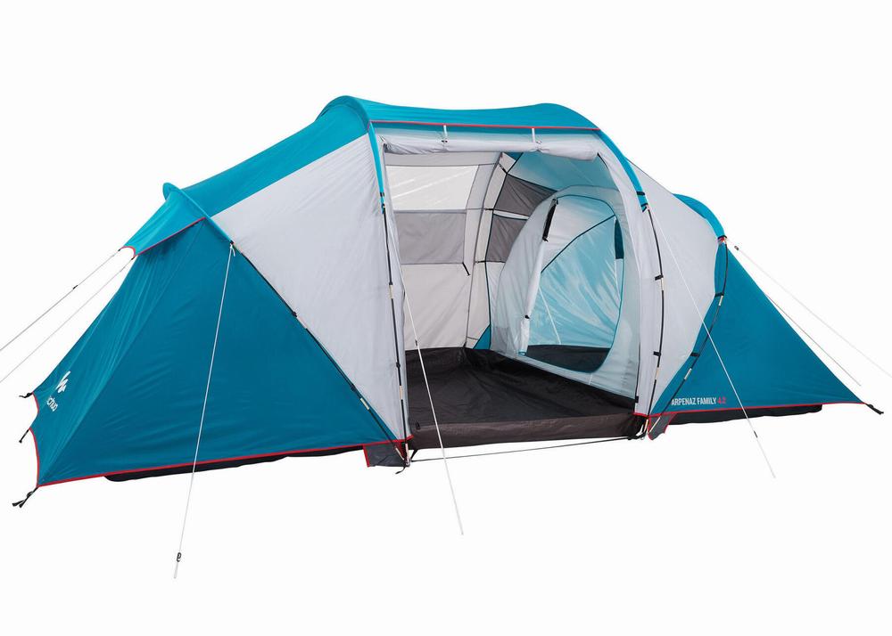 Une tente de camping familiale spacieuse et résistante, idéale pour les vacances en plein air.
